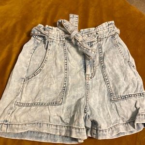High rise jean shorts
